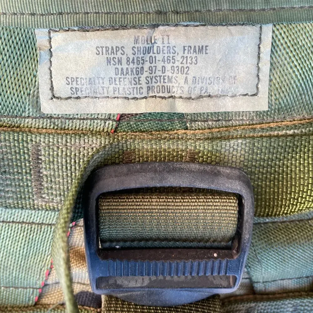 Authentic US Army MOLLE II Large Rucksack Shoulder Straps Frame Woodland SDS 97
